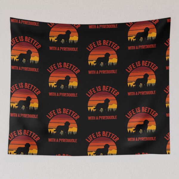 Item preview, Life Is Better With A Pyredoodle Retro Country  designed and sold by Guarddogdrive.