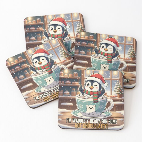 Item preview, Waddley Ready for Hot Choco Penguin  designed and sold by JustSketchs.
