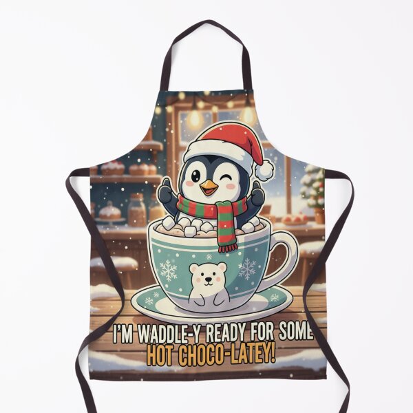 Item preview, Waddley Ready for Hot Choco Penguin  designed and sold by JustSketchs.