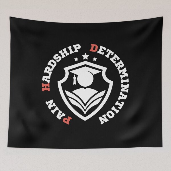 Item preview, Pain, Hardship, Determination – Black Funny PhD Graduation Quote for Doctorate Students and Researchers designed and sold by Artycom.