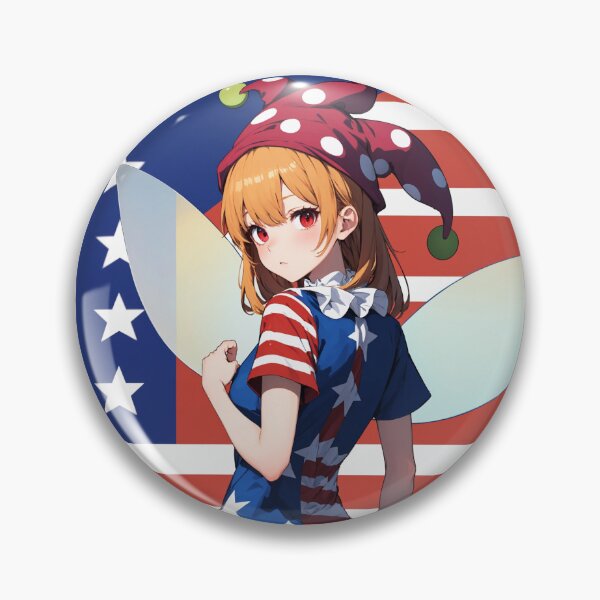 Item preview, Clownpiece Touhou - Hell Fairy Stars and Stripes Anime Girl Art designed and sold by iloveanimechibi.