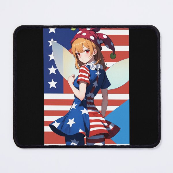 Item preview, Clownpiece Touhou - Hell Fairy Stars and Stripes Anime Girl Art designed and sold by iloveanimechibi.