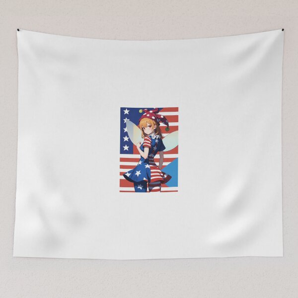 Item preview, Clownpiece Touhou - Hell Fairy Stars and Stripes Anime Girl Art designed and sold by iloveanimechibi.