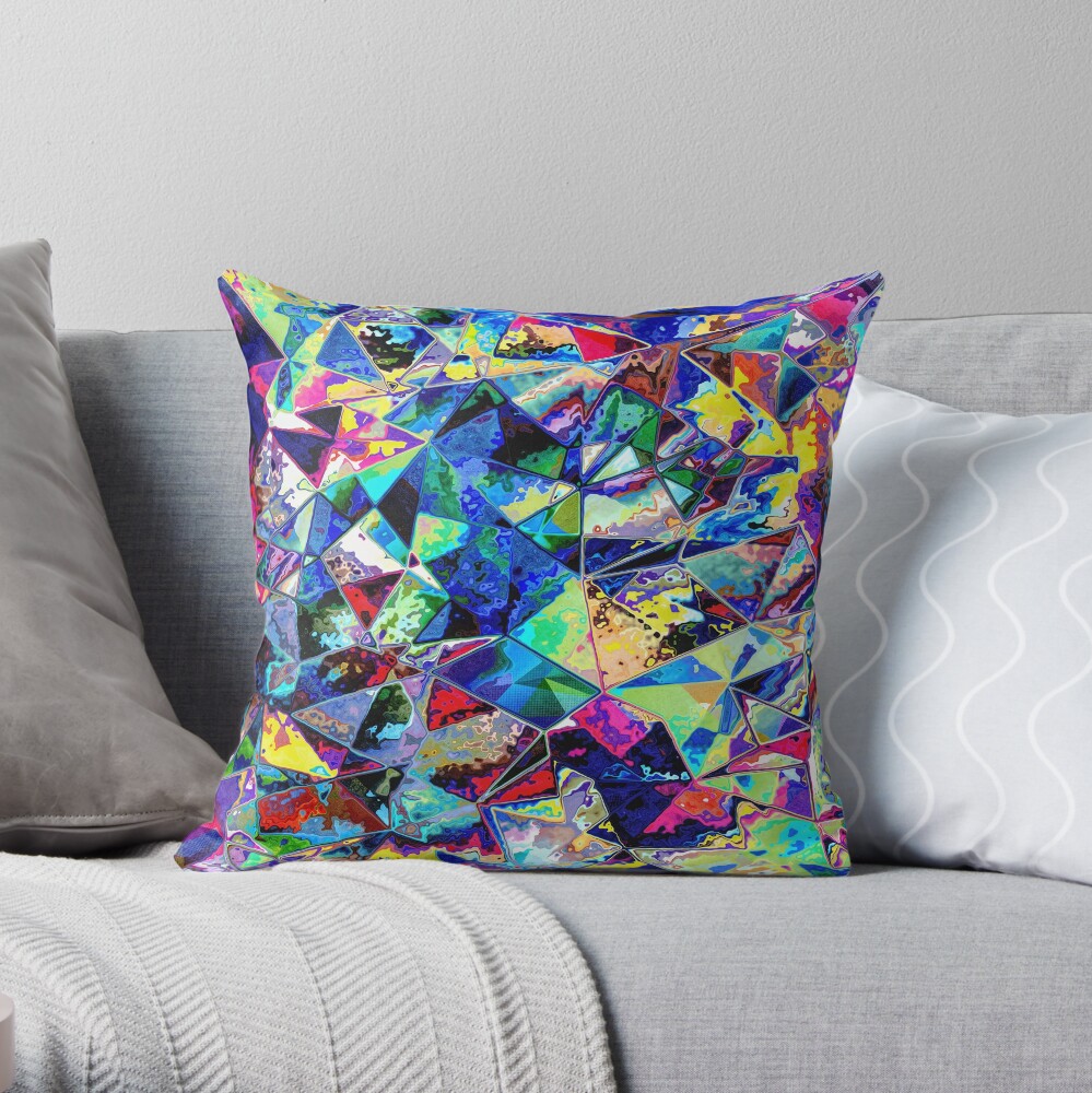 Spectral Textures Throw Pillow