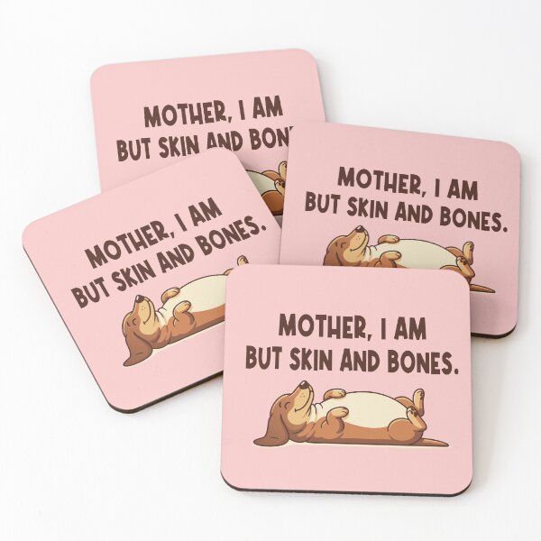 Item preview, Mother i am but Skin and Bones Funny Fat Dachshund designed and sold by Colorfulman.