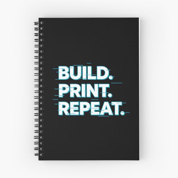 Item preview, Build Print Repeat 3D Printing Maker Typography designed and sold by EchoPrint Co..