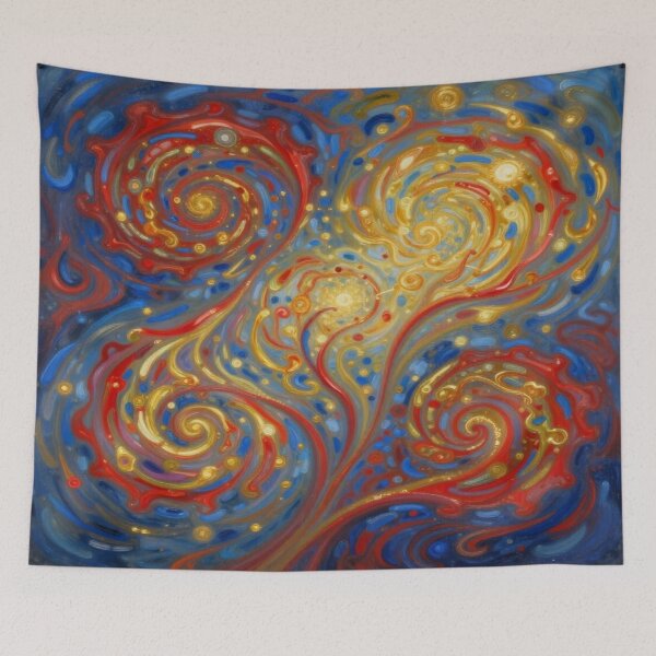 Item preview, Spiral Leaves in Motion – van Gogh Style meets Cosmic Flow for Dreamers & Color Poets designed and sold by FotoworldEdel.