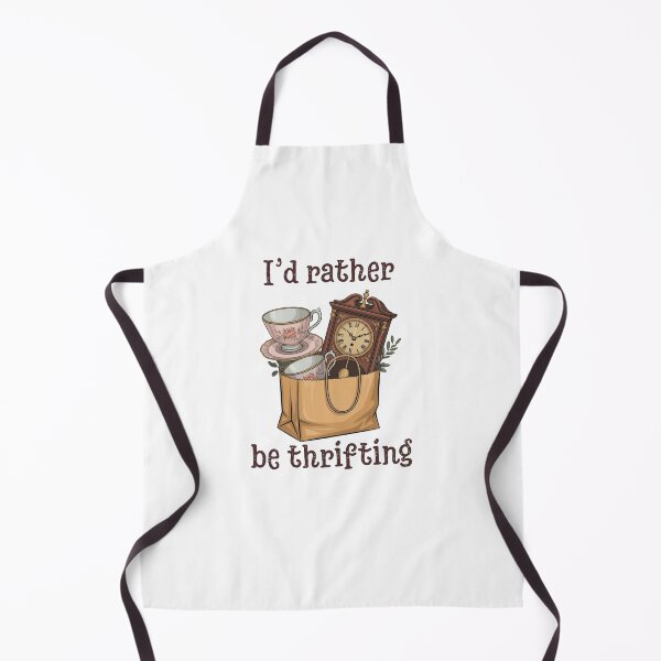 Item preview, "I'd rather be thrifting" porcelain and clock designed and sold by Chris-graphics-art.