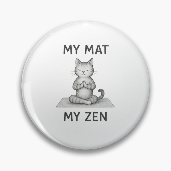 Item preview, My Mat My Zen Meditating Yoga Cat Illustration designed and sold by FunnySunny T-Shirts.