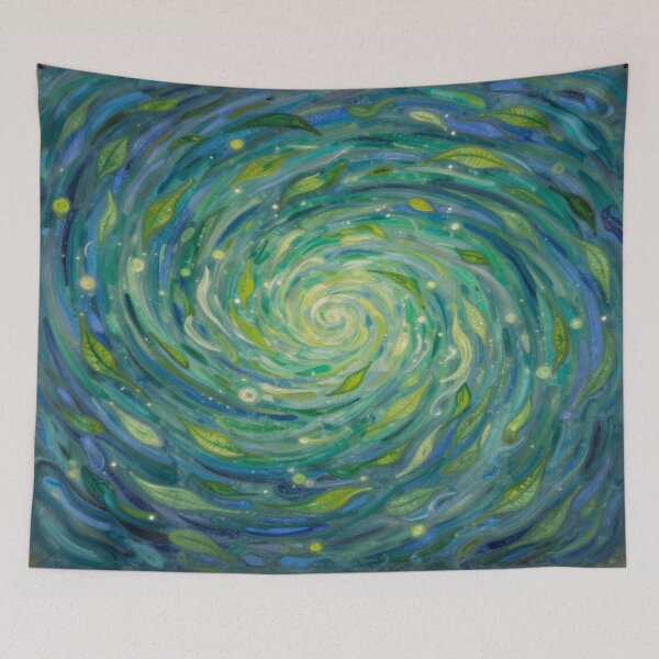 Item preview, Spiral Leaves in Motion – van Gogh Style meets Cosmic Flow for Dreamers & Color Poets designed and sold by FotoworldEdel.