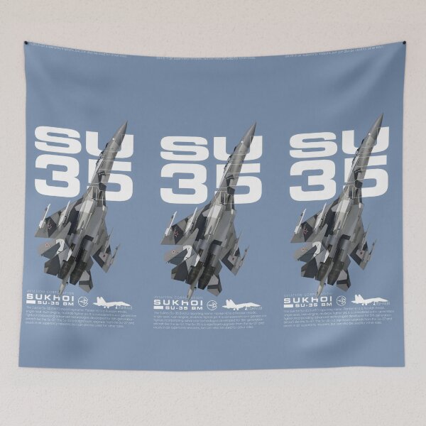 Artikelvorschau, Sukhoi Su-35 Kampfjet-Poster | Modernes Luftüberlegenheitsflugzeug entworfen und verkauft von Dyan4.