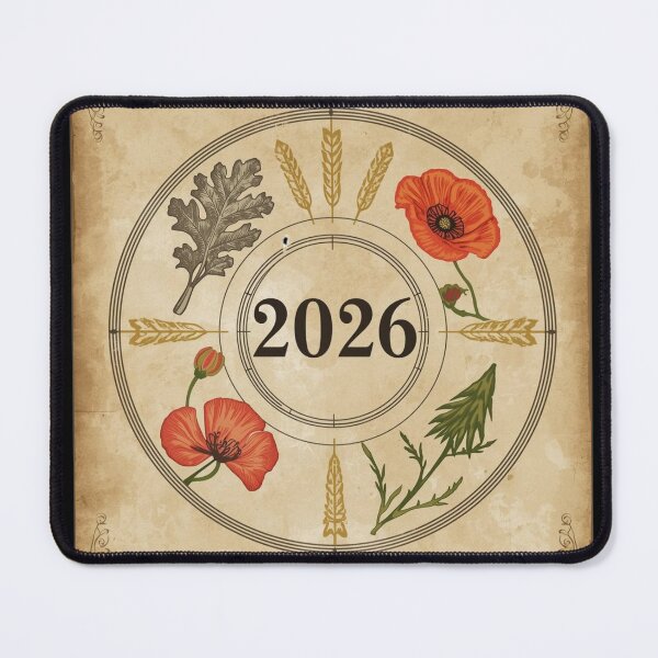 Item preview, Slavic Wheel of the Year 2026 - Pagan Calendar Poster - Mystical Nature Decor designed and sold by YvkafromPoland.