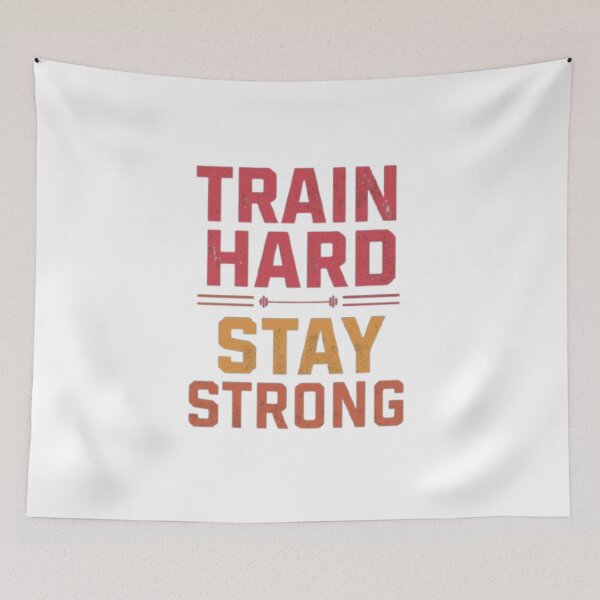 Item preview, Train Hard Stay Strong – Gym Motivation Fitness T-Shirt designed and sold by rsuniquestyle.