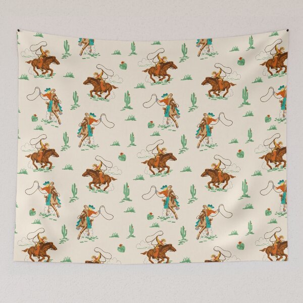 Item preview, Rustic Cowboy Desert Vintage Western Pattern designed and sold by Retro Street Studios.