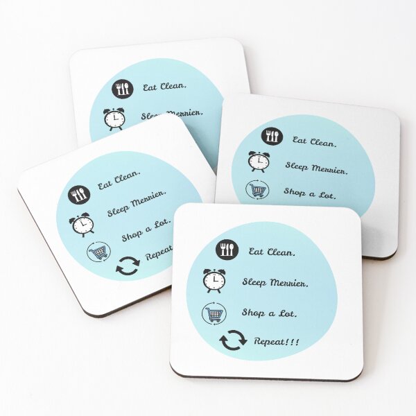 Item preview, Eat Sleep Shop Repeat Lifestyle Design designed and sold by ankeyhooba.