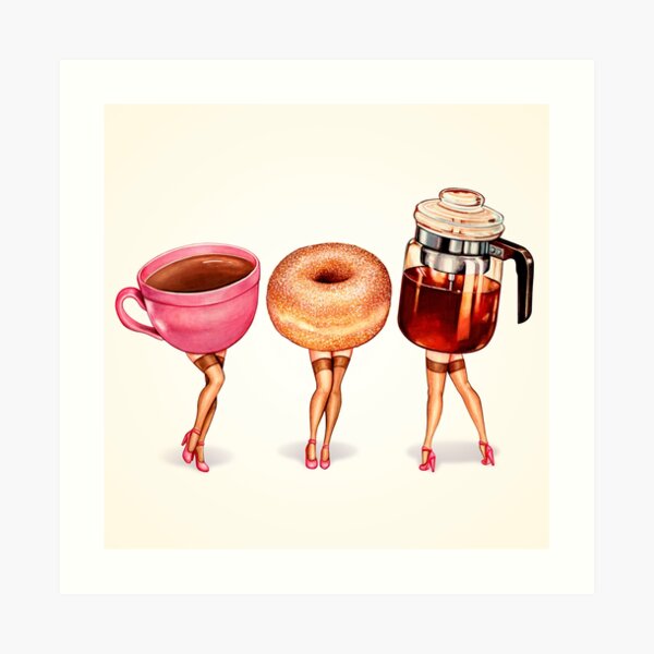 Coffee Pin-Ups Art Print