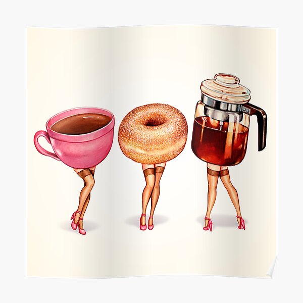 Coffee Pin-Ups Poster