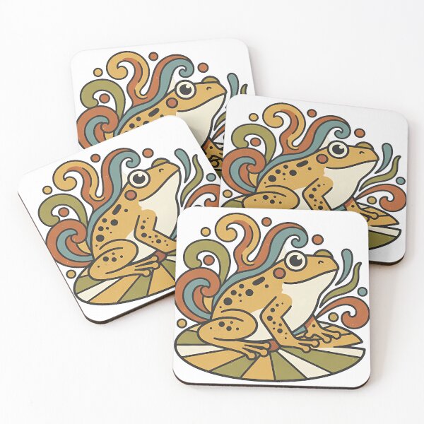 Item preview, Psychedelic Frog Illustration | Retro Boho Amphibian Art designed and sold by akramus.