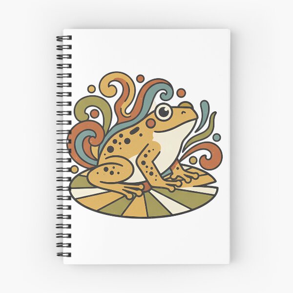 Item preview, Psychedelic Frog Illustration | Retro Boho Amphibian Art designed and sold by akramus.