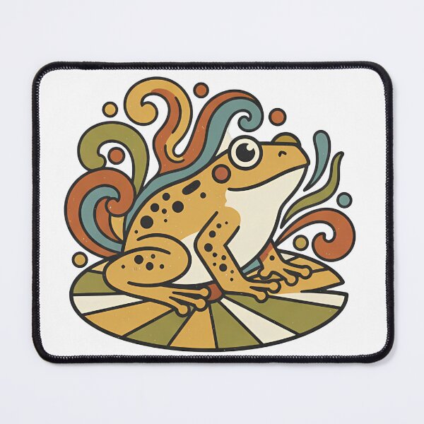 Item preview, Psychedelic Frog Illustration | Retro Boho Amphibian Art designed and sold by akramus.
