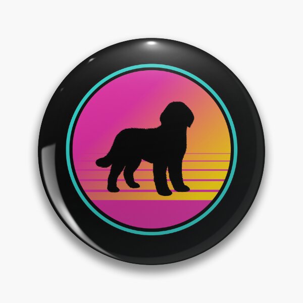 Item preview, Retro Summer Beach 80s Pyredoodle Gift  designed and sold by Guarddogdrive.