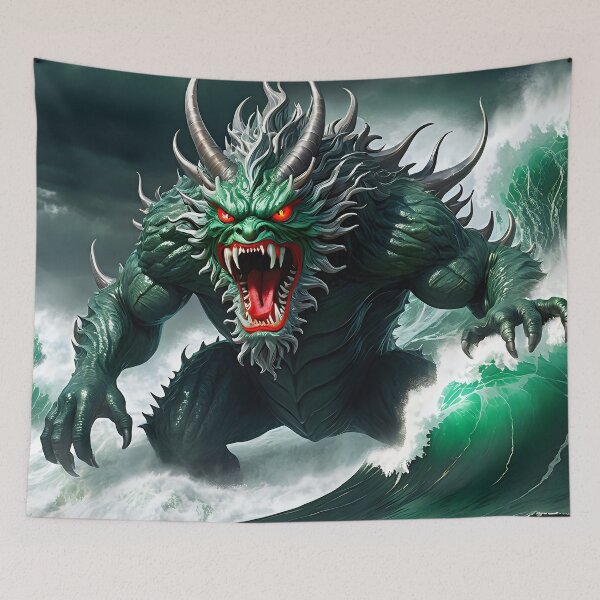 Item preview, The monstrous ocean beast rising to claim the sea. designed and sold by MissYouONLY.