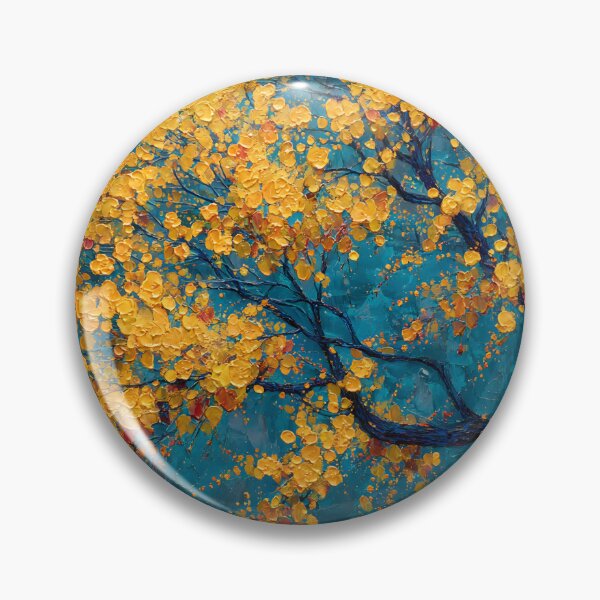 Item preview, Abstract Golden Sakura Tree, Luxurious Blue Background designed and sold by daila70.