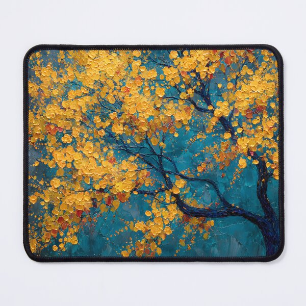 Item preview, Abstract Golden Sakura Tree, Luxurious Blue Background designed and sold by daila70.