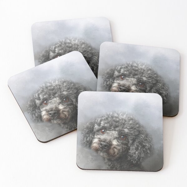 Item preview, Cute Gray Miniature Poodle designed and sold by Elisabeth Lucas.