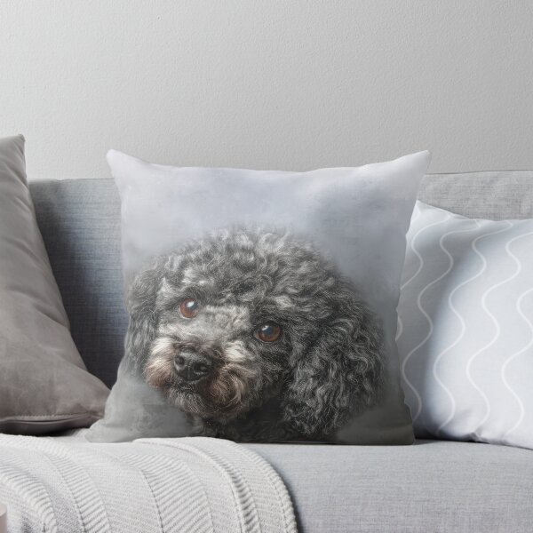 Item preview, Cute Gray Miniature Poodle designed and sold by Elisabeth Lucas.