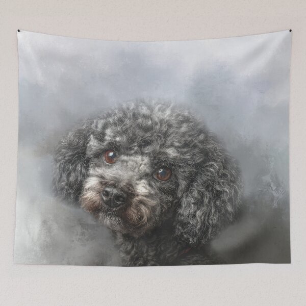 Item preview, Cute Gray Miniature Poodle designed and sold by Elisabeth Lucas.