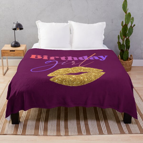 Item preview, Birthday Girl Gold Lips designed and sold by PRINTLAN.