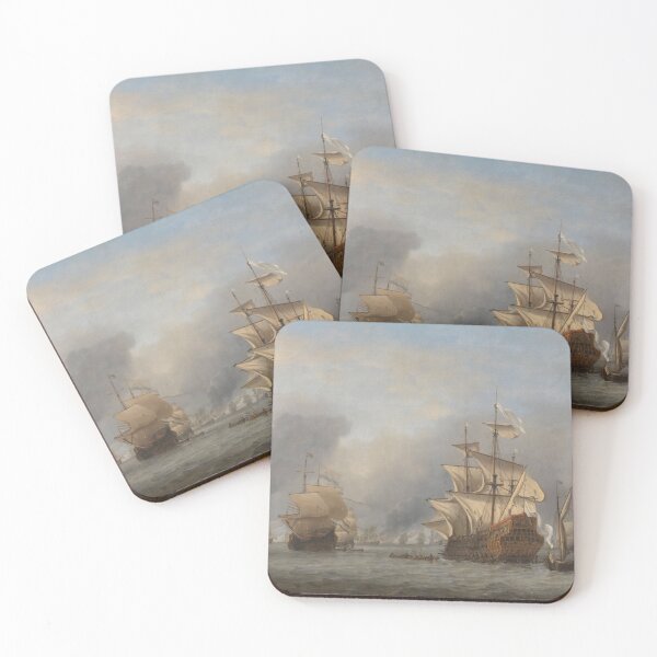 Item preview, Vintage British Battleships Print: Seascape Oil Painting designed and sold by SavageVision.