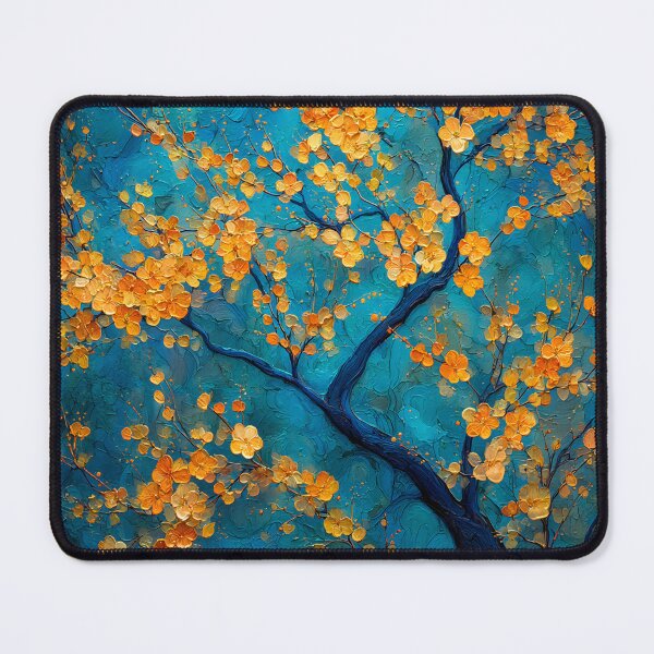 Item preview, Luxurious Abstract Sakura Tree, Blue and Gold Harmony designed and sold by daila70.