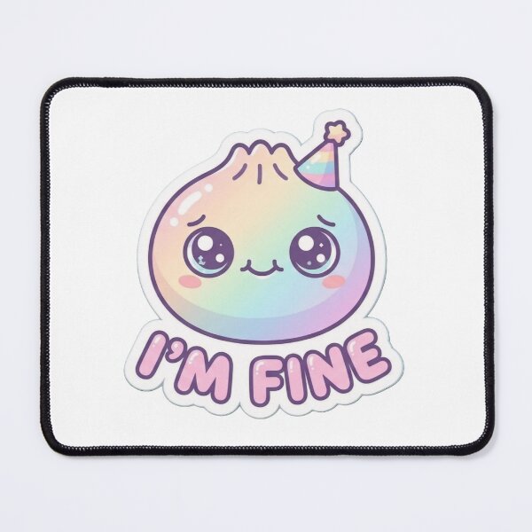 Item preview, Soft Pastel Kawaii Onion/Dumpling “I’m Fine” designed and sold by akramus.