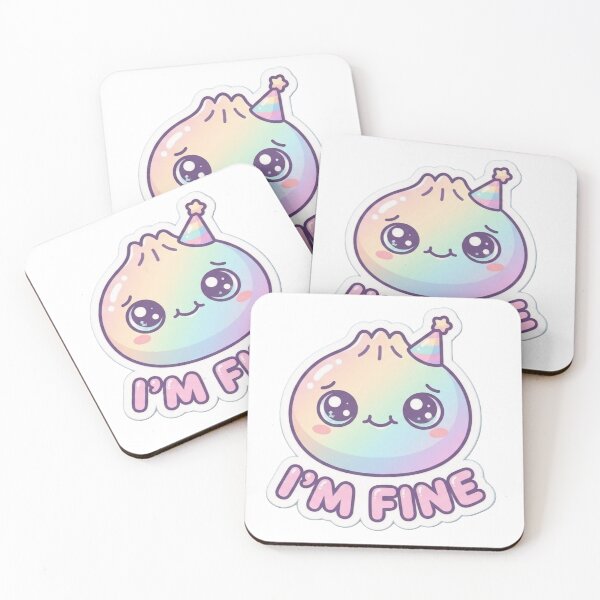 Aperçu de l'œuvre Soft Pastel Kawaii Onion/Dumpling “I’m Fine” créée et vendue par akramus.