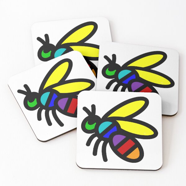 Item preview, Cute Black Rainbow Gay Pride Bee  designed and sold by TackyTime.