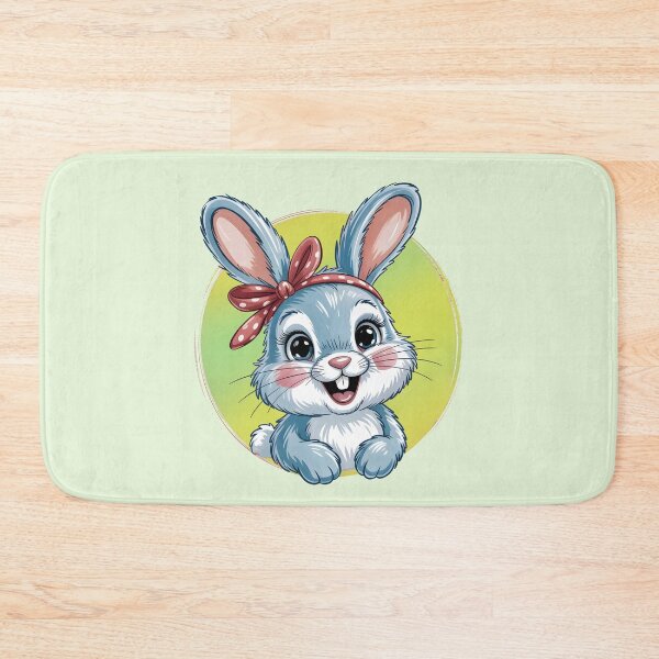 Item preview, Kawaii Blue Bunny Cute Painterly Animal designed and sold by lalasine.story.