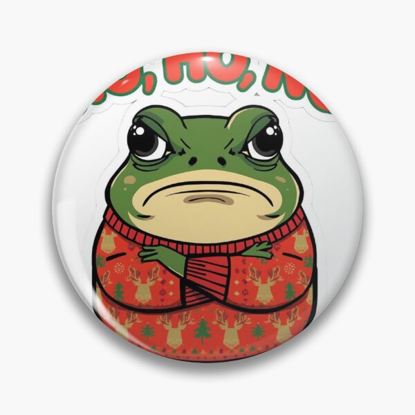 Item preview, Ho Ho No Grumpy Christmas Frog - Funny Ugly Sweater designed and sold by The Grumpy Pet Club.