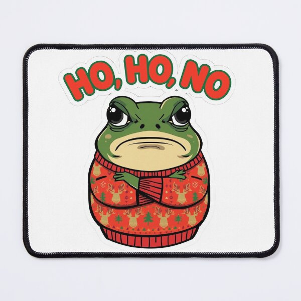 Item preview, Ho Ho No Grumpy Christmas Frog - Funny Ugly Sweater designed and sold by The Grumpy Pet Club.
