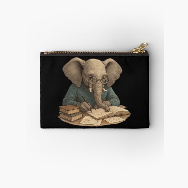 Item preview, Studious Elephant - Academic Wisdom Cartoon designed and sold by MKreative Studio.