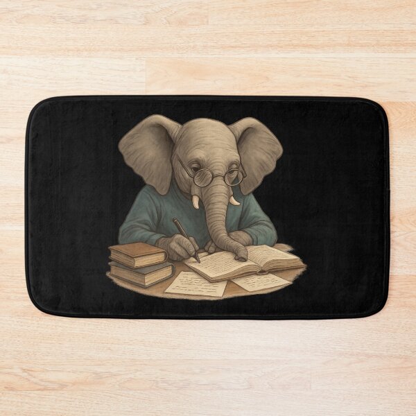 Item preview, Studious Elephant - Academic Wisdom Cartoon designed and sold by MKreative Studio.