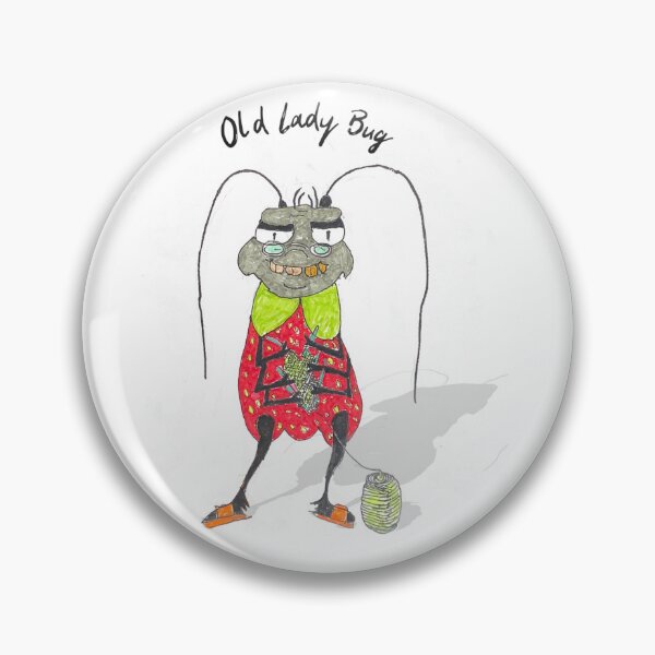 Item preview, Old Lady Bug Knitting Illustration  designed and sold by Licorice Moon.