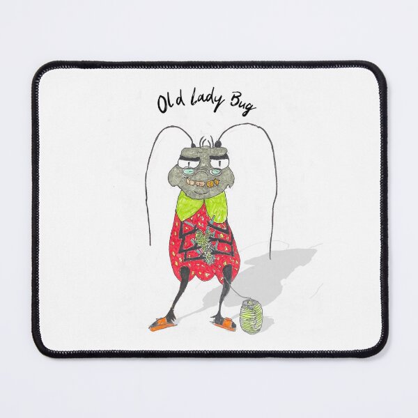 Item preview, Old Lady Bug Knitting Illustration designed and sold by Licorice Moon.