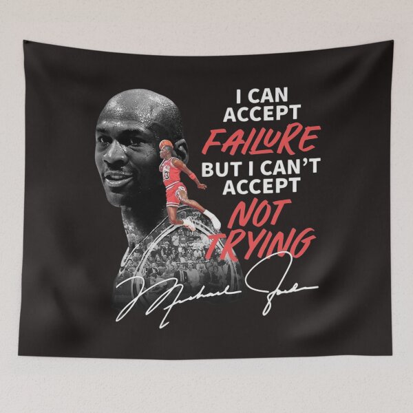 Item preview, Michael Jordan Motivational Failure Quote designed and sold by ArtByRahim.