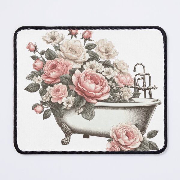 Item preview, lovely vintage bath with roses designed and sold by nicnacc.