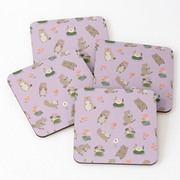 Item preview, Beavers & Lily Pads on Pinkish Purple designed and sold by KSimpson838.