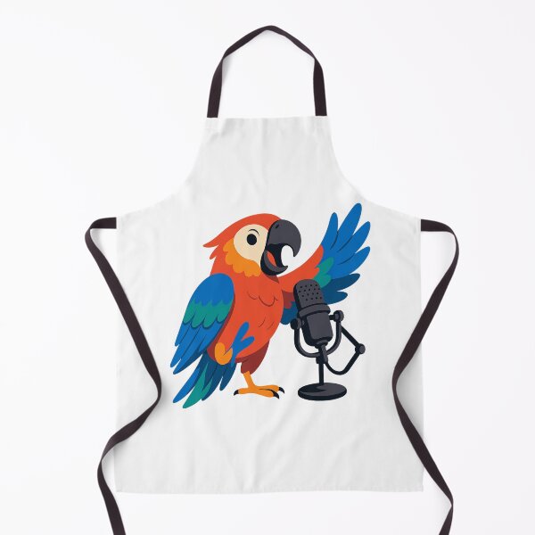 Item preview, Colorful Parrot Podcast Host - Flat Vector Design designed and sold by MKreative Studio.