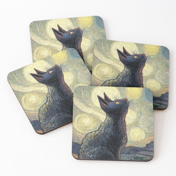 Item preview, La nuit étoilée cat designed and sold by MissAliceCatter.