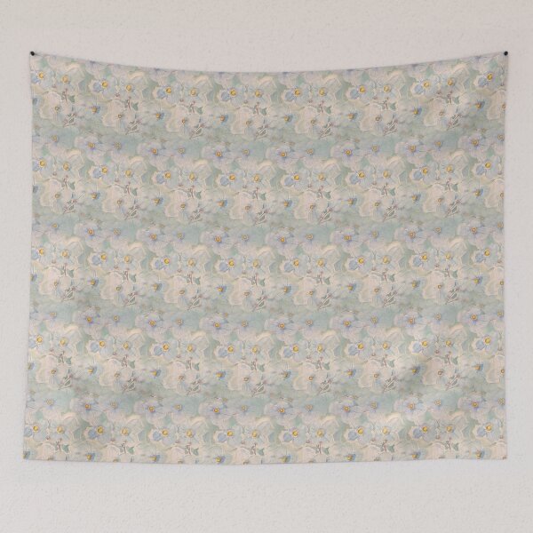 Item preview, Blue Watercolor Forget-Me-Not Floral Pattern designed and sold by Kara Draws.